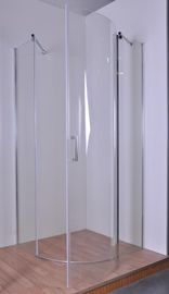 Clôtures articulées simples de douche de quart de cercle de porte avec le double panneau fixe