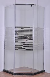 Porte en verre de pivot de forme de Dimond de miroir de clôtures de douche de quart de cercle de la coutume 900MM