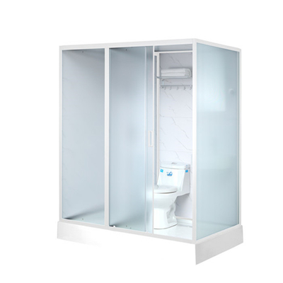 Cabines de douche Plateau ABS acrylique blanc 2000*1160*2150mm avant en aluminium blanc ouvert