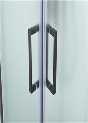 Compartiments debout libres de douche de quart de cercle avec l'aluminium fixe de noir de panneau de verre trempé transparent