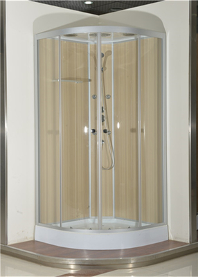 Cabine de douche avec le plateau acrylique blanc 900*900*2150cm silive   aluminium