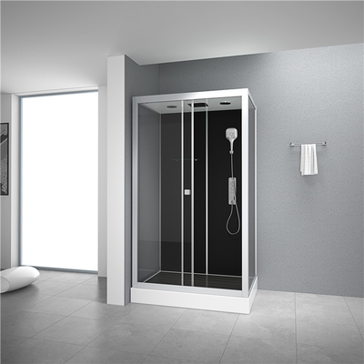 Cabine de douche avec plateau en acrylique blanc 1100*800*2250cm en aluminium silice
