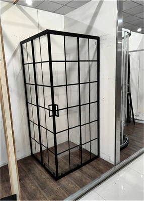 Cabines de douche, unités de douche 900 x 900 x 1900 mm carrés en aluminium noir