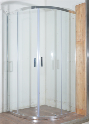 Réservoir de douche à coin incurvé, 900x900x1900 mm Réservoir de douche et de bain en aluminium chromé
