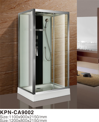 Installation d'angle Cabine de douche en verre 1100*900*2100 mm en chrome avec cadre