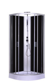 Façonnez aux ABS blancs les stalles de douche acryliques de coin de plateau, cabine de douche de quart de cercle de cercle avec la barre réglable de douche