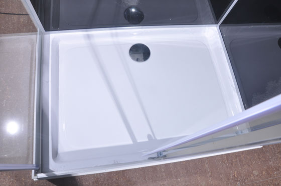 cabine carrée peinte silive de douche avec le plateau acrylique blanc d'ABS