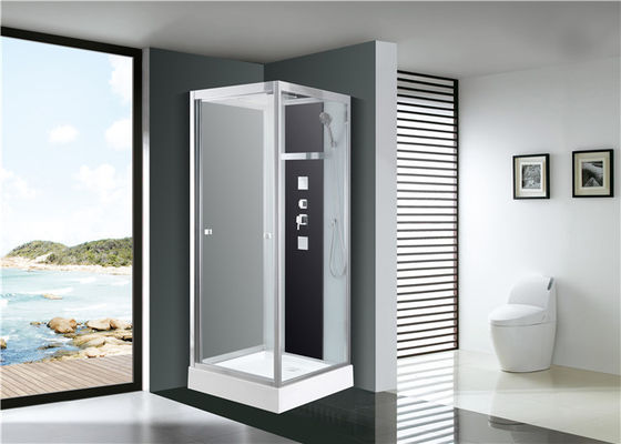 , Cabine carrée de douche avec le plateau acrylique blanc, porte de pivot de mode, stalles de douche faisantes le coin