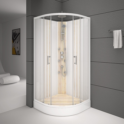 Plateau acrylique blanc d'ABS de cabines de douche de salle de bains
