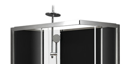 Les plateaux acryliques noirs d'ABS de salle de bains de cabines carrées de douche passent 120*80*225cm au bichromate de potasse peint