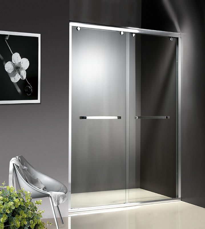doubles portes de douche en verre de glissement de 1200-2000X1950mm, portes de compartiment de douche avec de doubles roues