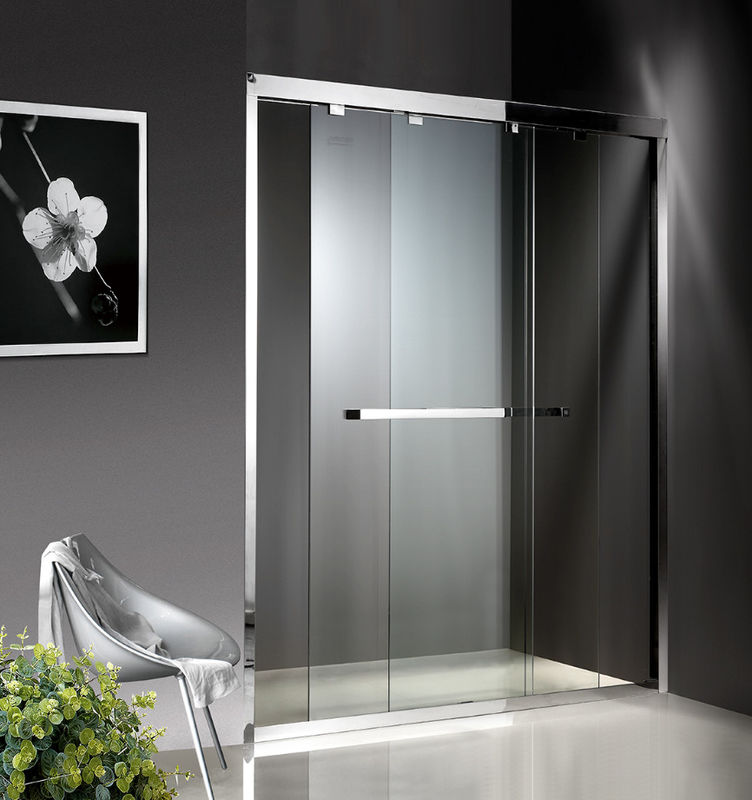 doubles portes de douche en verre de glissement de 1200-2000X1900mm, portes de compartiment de douche avec de doubles roues