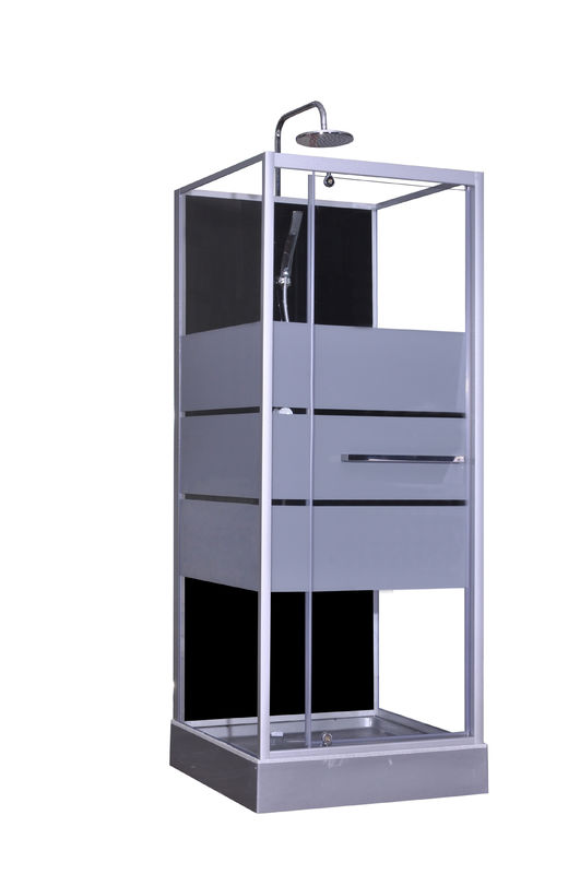 Façonnez la porte de pivot, les stalles de douche faisantes le coin, cabine de douche de place avec le plateau acrylique gris
