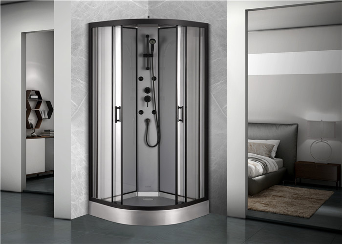 Plateau acrylique noir d'ABS de cabines de douche de salle de bains