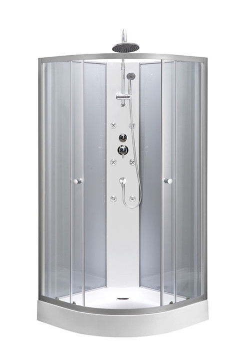 Cabine de douche de quart de cercle de cercle avec le plateau acrylique blanc 850*850*2250cm