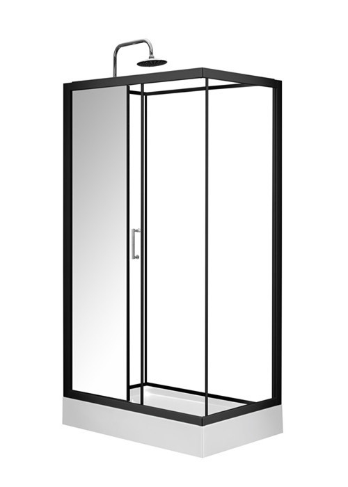 Plateau acrylique noir 120*80*225cm peint noir d'ABS de salle de bains de cabines carrées de douche